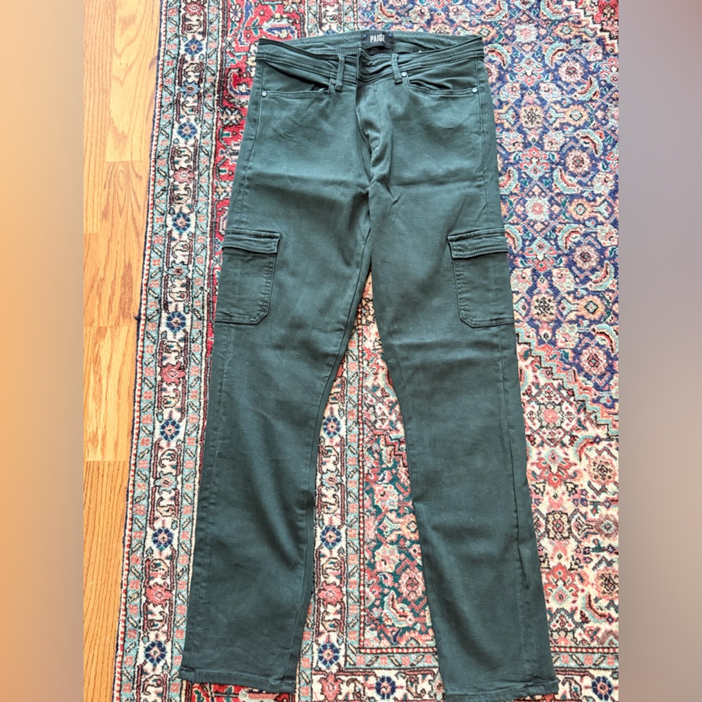PAIGE  Dark Green Cargo Pants